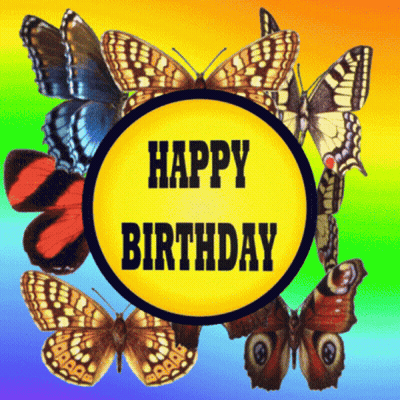 Homer Simpson Standing In Front Of Happy Birthday Sign GIF