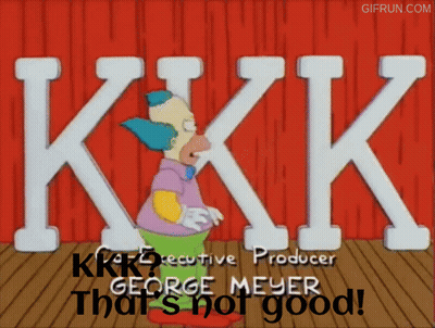 Homer Simpson Standing In Front Of Kk Sign GIF
