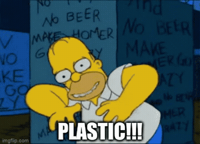 Homer Simpson Standing In Front Of Plastic Sign GIF
