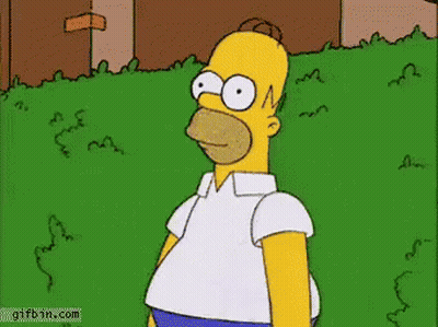 Homer Simpson Standing In Grass Eyes Closed GIF