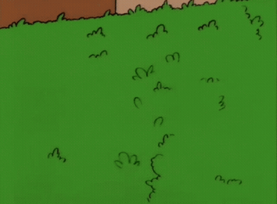 Homer Simpson Standing In Grass Saying Hello GIF