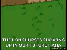 Homer Simpson Standing In Grass The Longhursts Showing Up In Our Future Haha GIF