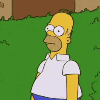 Homer Simpson Standing In Grassy Area GIF