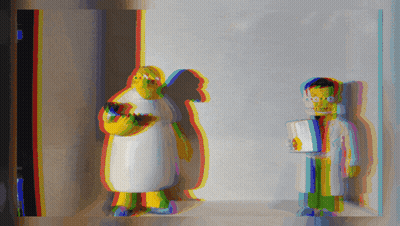 Homer Simpson Standing Next To Man GIF