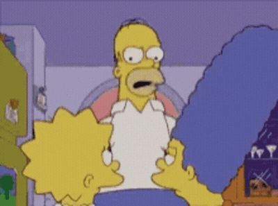 Homer Simpson Standing Next To Woman GIF