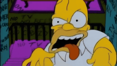 Homer Simpson Sticking Tongue Out Funny Face GIF