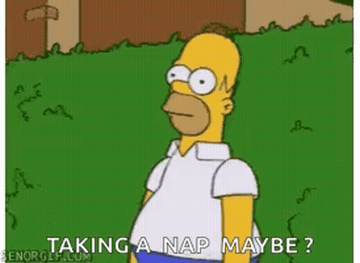 Homer Simpson Taking A Nap In Grass GIF