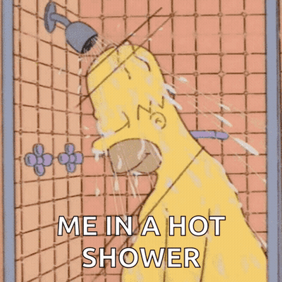 Homer Simpson Taking Shower GIF