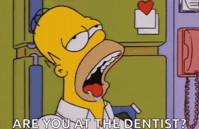 Homer Simpson Talking To Dentist On Phone GIF