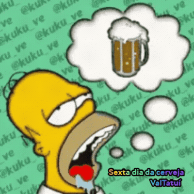 Homer Simpson Thinking Of Beer GIF
