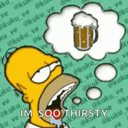 Homer Simpson Thirsty For Beer GIF