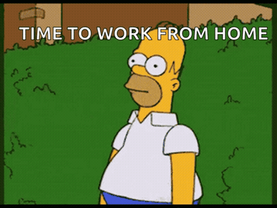 Homer Simpson Time To Work From Home GIF