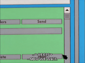 Homer Simpson Wait To Sent His File GIF
