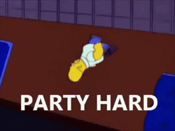 Homer Simpson Walking In The Floor Party Hard