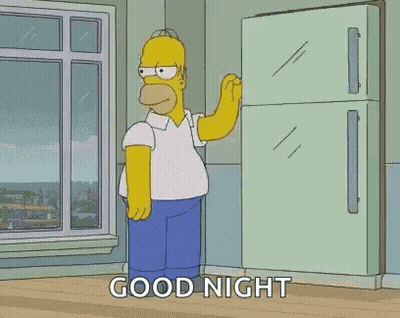 Homer Simpson Waving In Front Of Refrigerator GIF