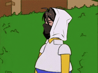 Homer Simpson With Bull Mask GIF