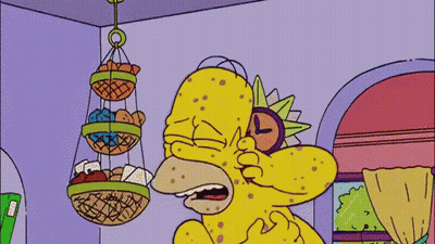 Homer Simpson With Hanging Clock GIF