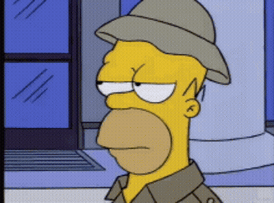 Homer Simpson With Hat And Jacket GIF