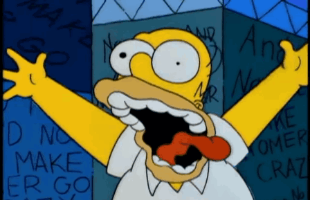Homer Simpson With Mouth Open And Tongue Out GIF