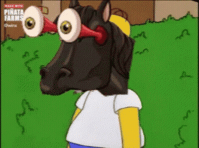 Homer Simpson With Horse Head GIF