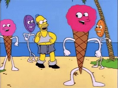 Homer Simpson With Ice Cream Cone People GIF