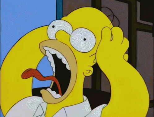 Homer Simpson With Mouth Open And Tongue Out GIF