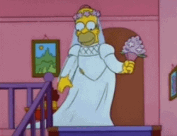 Homer Simpsons As A Bride. GIF