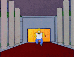 Homer Simpsons In A Bomb Explosion GIF