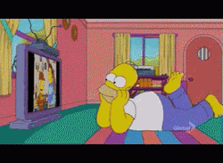 Homer Simpsons Watching Movie