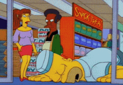 Homer Sleeping In Grocery