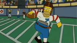 Homer Woohoo As Football Player GIF