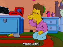 Homer Woohoo As Little Sick Kid GIF