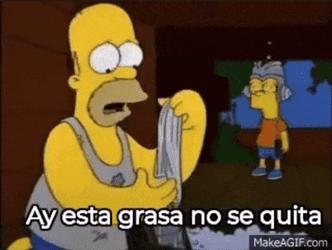 Homero Esta Grasa No Se Quita GIF