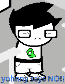 Homestuck Johnny Says No GIF