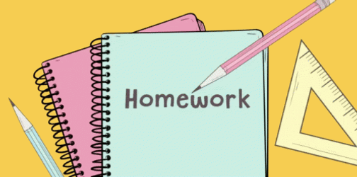 Homework Notebook Animation GIF