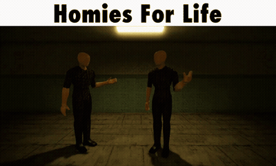 Homies For Life Video Game Shaking Hands GIF