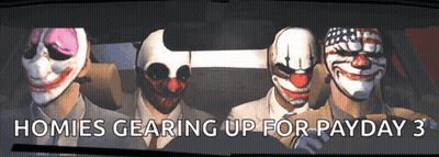Homies Gearing Up For Payday 3 Rear View Mirror GIF