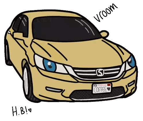 Honda Accord With Coffee License Plate Sticker