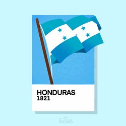 Honduras 1821 Flag GIF