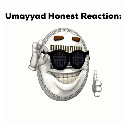Honest Reaction Cartoon Face With Sunglasses Sticker
