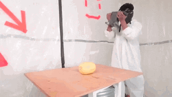 Honeydew Smashed By An Anvil GIF