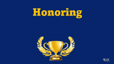 Honoring The Best Dad Ever Poster With Gold Trophy GIF