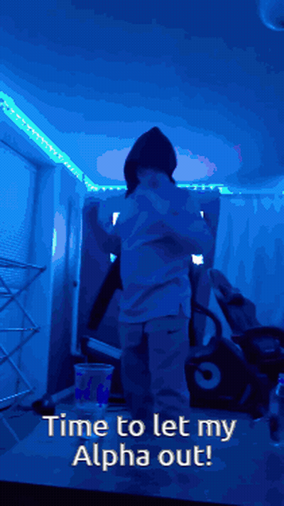 Hoodie Saying Time To Let My Alpha Out GIF