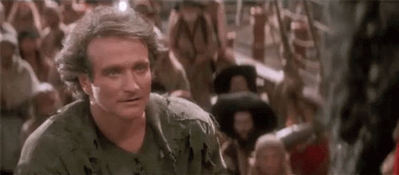 Hook Robin Williams Fight Scene GIF