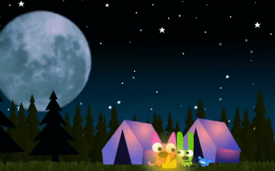 Hoops And Yoyo In Camp GIF
