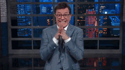 Hooray Clap Stephen Colbert GIF