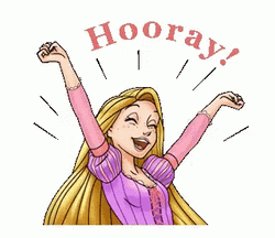 Hooray Rapunzel Tangled GIF