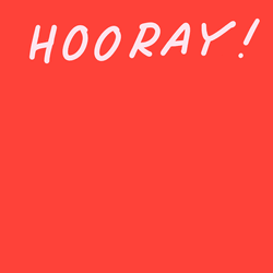 Hooray Typography Fun GIF