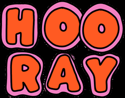 Hooray Typography New Year GIF