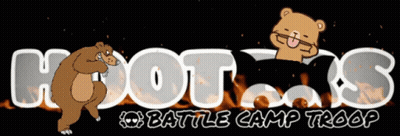 Hooters Battle Camp Troop Bear Logo GIF